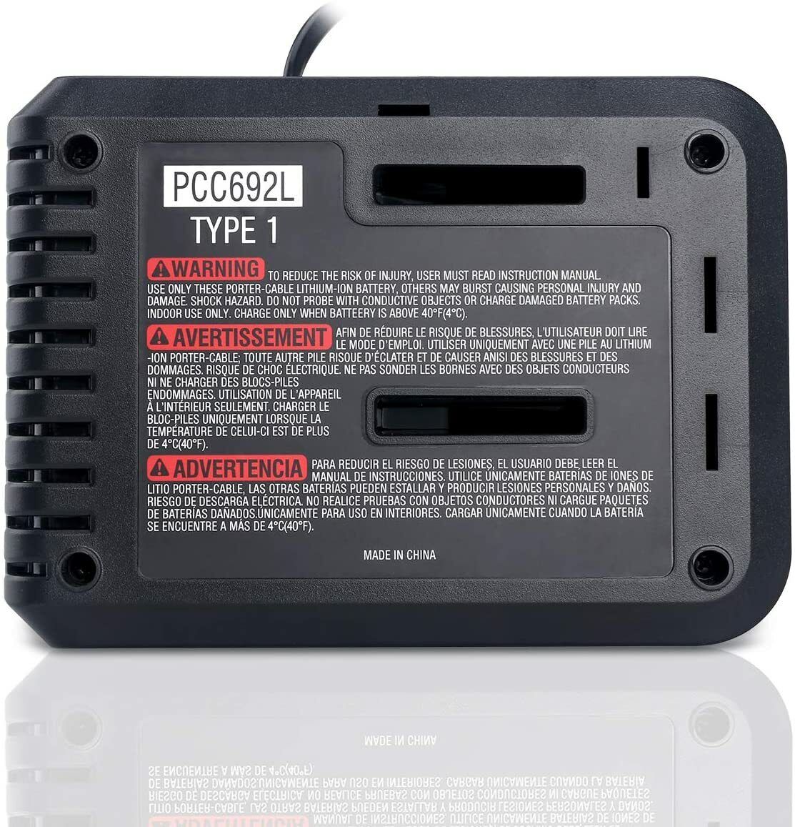 Power Up Faster with 20V MAX Rapid Charger for Black&Decker and Porter Cable 20 Volt Lithium Battery