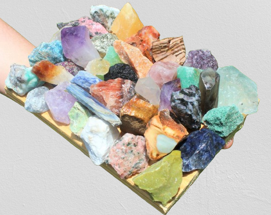 Natural Raw Mineral Gems and Crystals