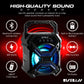Mini Bluetooth Speaker with FM Radio, AUX/USB/SD Inputs, and LED Party Lights – 400W Portable Sound System