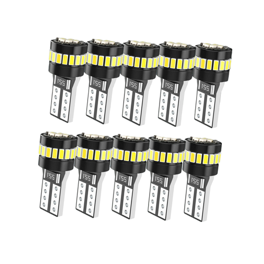 10x T10 2825 194 168 LED Interior Map Dome License Plate Light Canbus Bulb in White