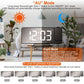 USB-Powered Rotatable LED Projector Clock with Dual Alarms, FM Radio & Snooze Function"