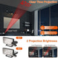 USB-Powered Rotatable LED Projector Clock with Dual Alarms, FM Radio & Snooze Function"