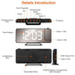 USB-Powered Rotatable LED Projector Clock with Dual Alarms, FM Radio & Snooze Function"