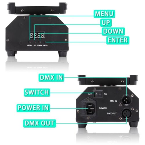 RGBW LED Stage Light with DMX Control for DJ Events, Club Parties, and Spotlighting