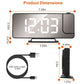 USB-Powered Rotatable LED Projector Clock with Dual Alarms, FM Radio & Snooze Function"