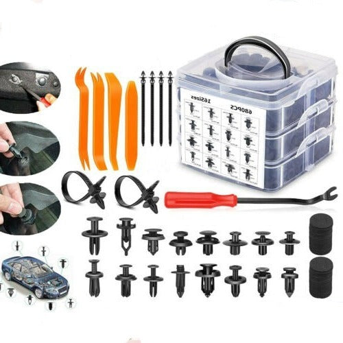 750 Piece Nylon Auto Fasteners Kit - Essential for Any Car Owner