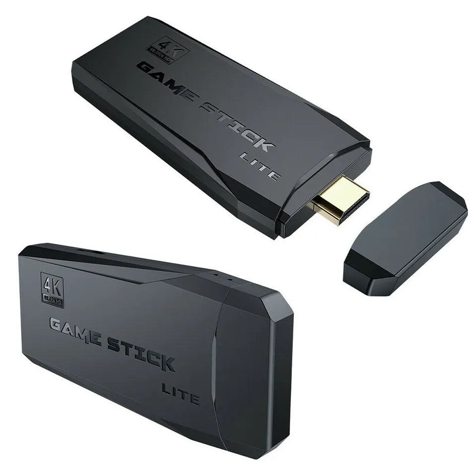 HDMI 4K Retro Game Stick Console – 64GB with 20,000+ Classic Games & 2 Wireless Controllers