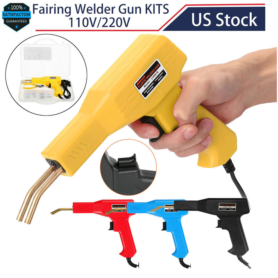 Plastic Repair Hot Stapler Kit for Car Bumpers & Fenders with Welder Machine + 800 Staples