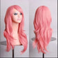 70cm  Long Curly Wig for Cosplay and Costume Parties, Full and Wavy Anime-Style Hair
