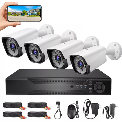 8-Channel 1080P HD Wireless Security Camera System with DVR Night Vision, Motion Alerts, Remote Access