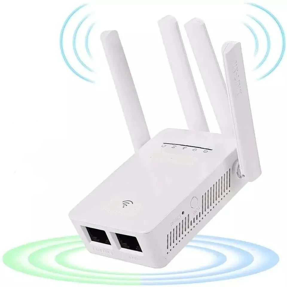 1200Mbps WiFi Range Extender Repeater Wireless Amplifier Router Signal Booster