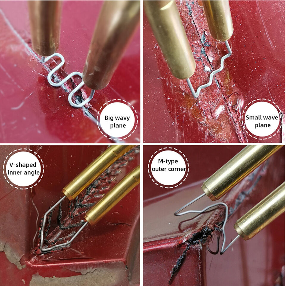 Plastic Repair Hot Stapler Kit for Car Bumpers & Fenders with Welder Machine + 800 Staples