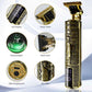 Professional Men's Beard & Hair Trimmer Kit: Cordless T-Blade Shaver & Barber