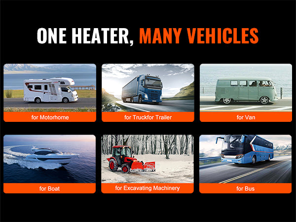 5KW 12V Diesel Air Heater with LCD & Remote – 15L Tank for Car, RV, Truck, Boat, Trailer