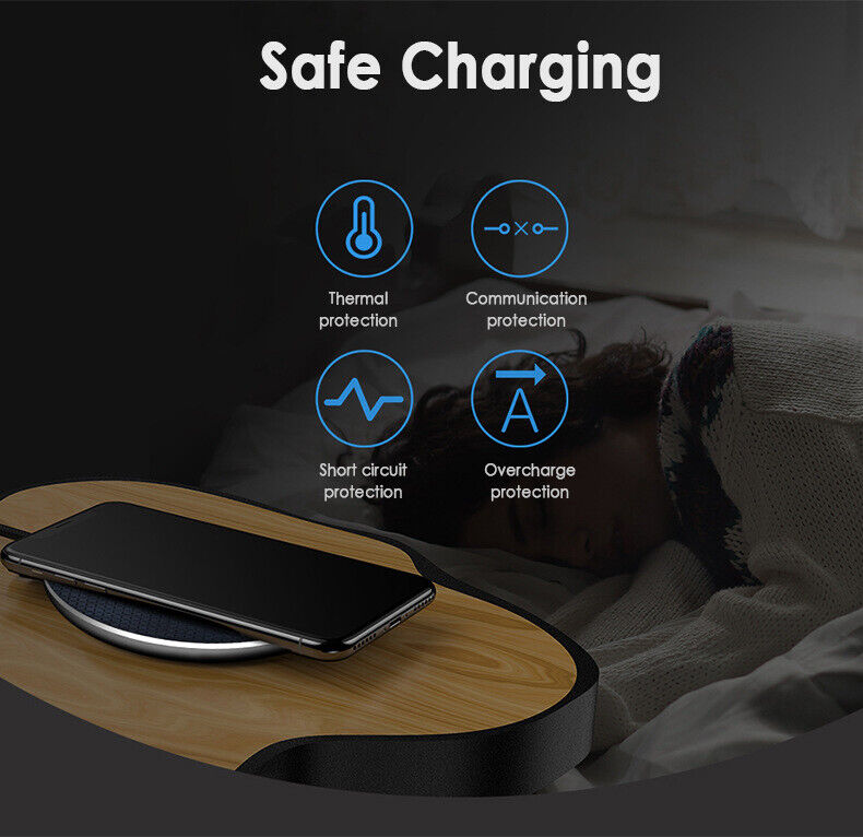 Fast Wireless Charging Pad Dock Compatible with Samsung, iPhone, and Android Cell Phone