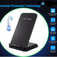 Fast Wireless Charging Pad Stand Dock Compatible with Samsung Galaxy, iPhone, and Other Smartphones