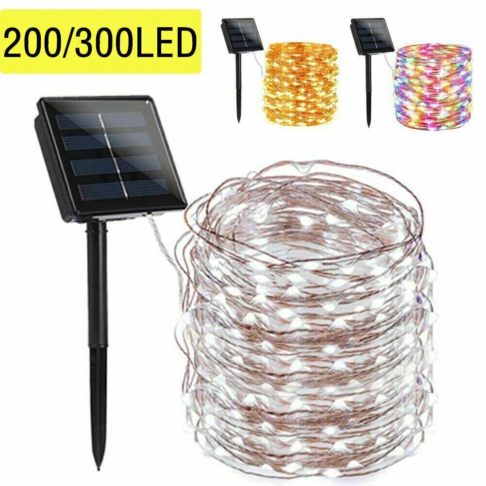 100-400 LED Solar Power String Fairy Lights Garden Outdoor Party Christmas Lamp