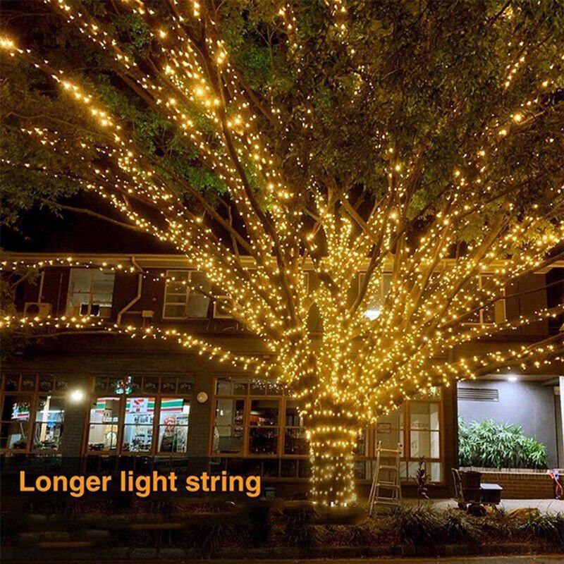 100-400 LED Solar Power String Fairy Lights Garden Outdoor Party Christmas Lamp