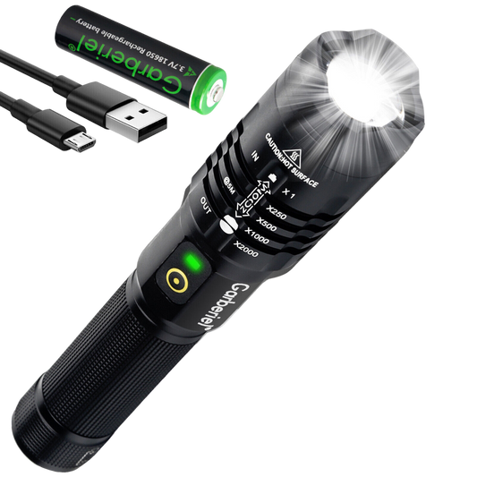 Super-Bright LED Tactical Flashlight Torch With Rechargeable Battery 50000LM