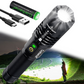 Super-Bright LED Tactical Flashlight Torch With Rechargeable Battery 50000LM