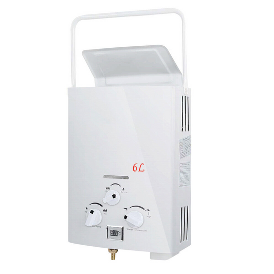 Portable LPG Propane Gas 6L Hot Water Heater Tankless Instant Boiler Outdoor