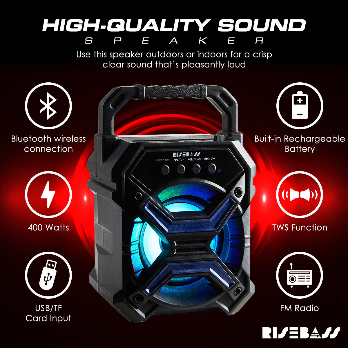 Mini Portable Bluetooth Speaker with Radio