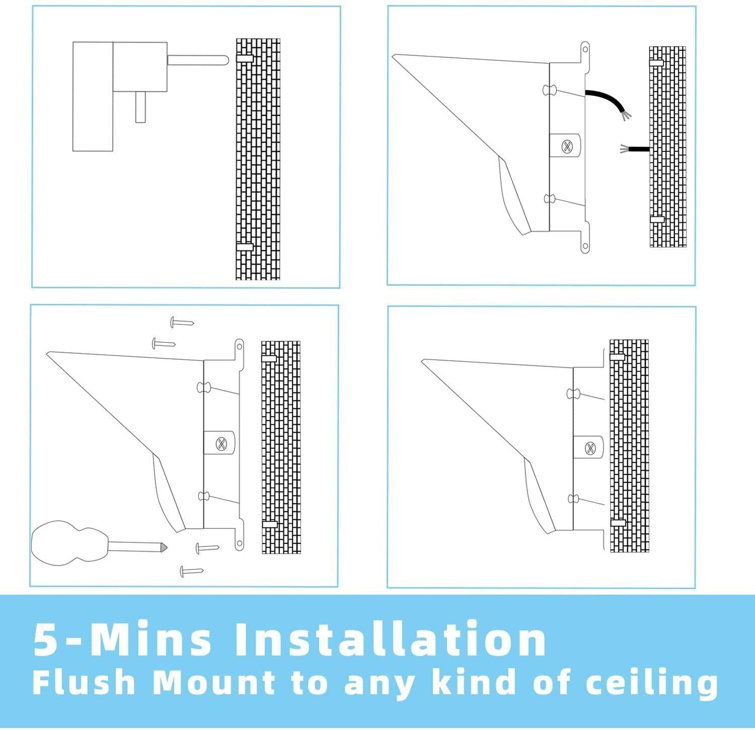 150W/125W Led Wall Pack Light Porch Outdoor Fixture Building Home Warehouse