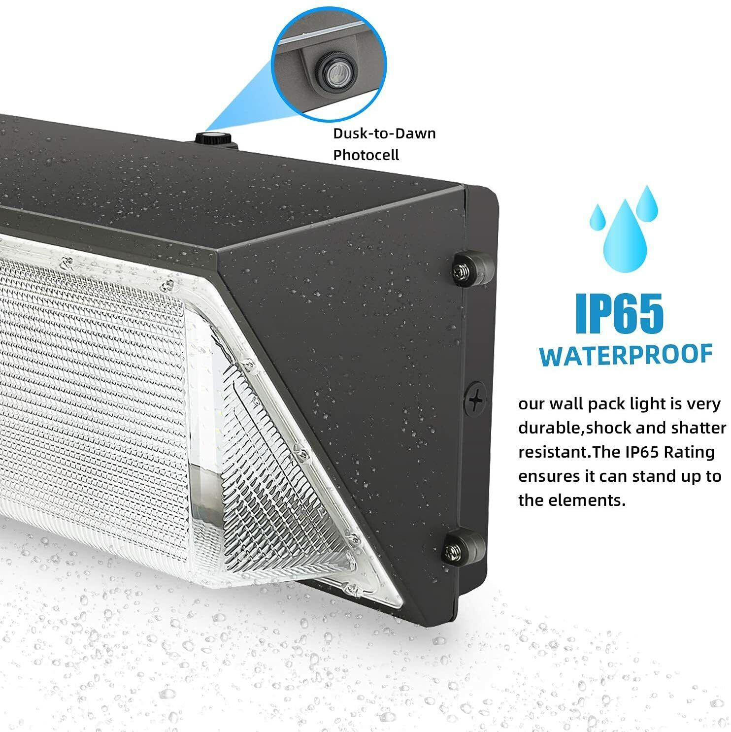 150W/125W Led Wall Pack Light Porch Outdoor Fixture Building Home Warehouse