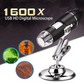 Portable Digital Microscope Endoscope w/ Stand 8LED 1600X 3MP USB