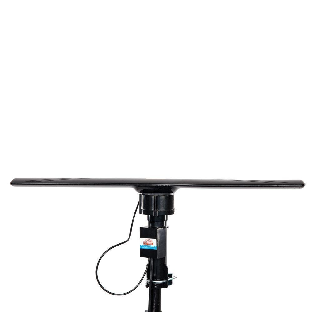 Outdoor 300+ Miles Waterproof Amplified Antenna HD TV 23dB Rotor 350° UHF/VHF/FM