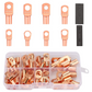 140PCS Copper Wire Lugs & Heat Shrink Tubing Kit — Battery Cable Ends, Terminal Connectors Assortment, UL Approved, Corrosion-Resistant, High Conductivity