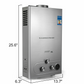 18L Propane Gas Hot Water Heater Instant Boiler (Tankless)