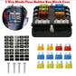 6-Circuit ATC/ATO Blade Fuse Block with Ground & LED Indicator – 100A Max for Automotive, Marine, RV, and DC Power Systems