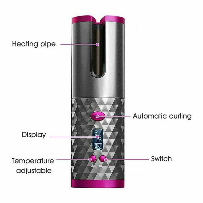 Portable Hair Curler Ceramic Wireless