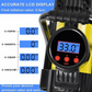 Portable Digital Tire Inflator – 150 PSI Air Compressor with Auto Shut-Off, LED Light & Carry Bag
