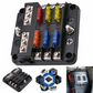 6-Circuit ATC/ATO Blade Fuse Block with Ground & LED Indicator – 100A Max for Automotive, Marine, RV, and DC Power Systems