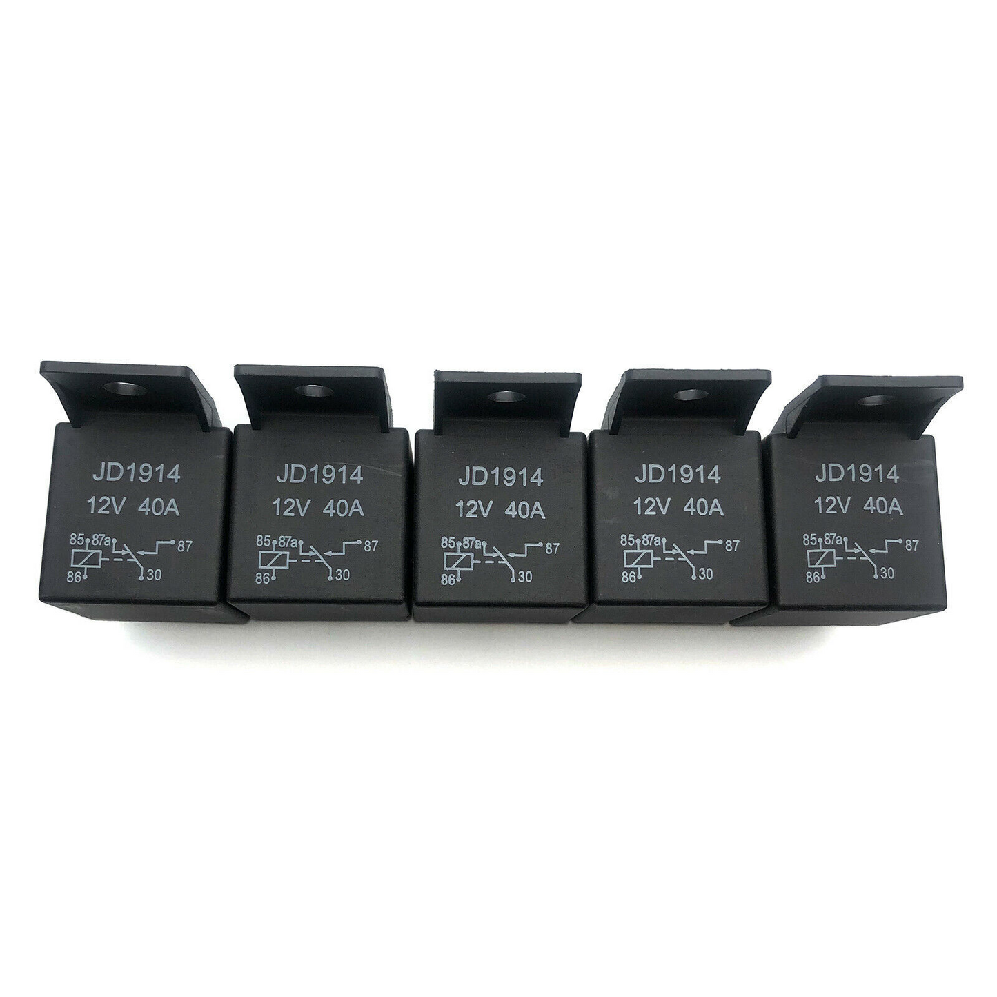 Automotive Relay with Wires & Harness Socket Set 5 Pack 12V 30/40 Amp 5-Pin SPDT