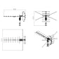 990 Miles uhd 4k outdoor Amplified Digital TV Antenna Long Range VHF UHF