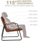 Accent Chair PU Leather Sofa Lounge Chair Living Room Indoor Furniture Brown