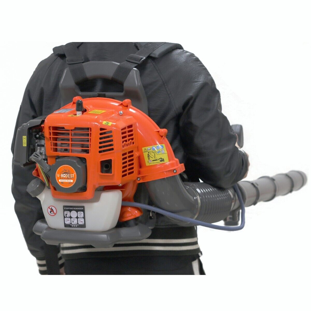 Backpack Gas Leaf Blower Gasoline Snow Blower 550 CFM 43CC 2-Stroke Engine 1.7HP