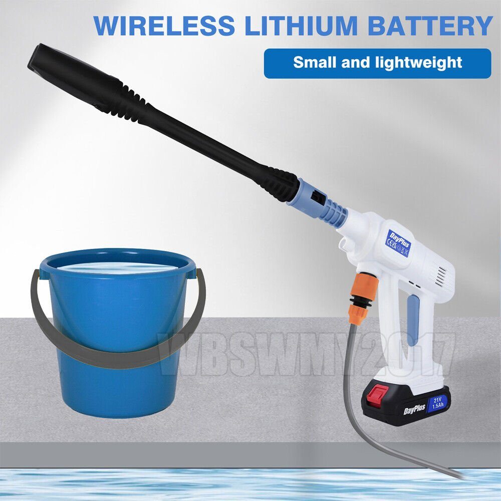 Battery Portable Cordless Car High Pressure Washer Jet Water Wash Cleaner Gun