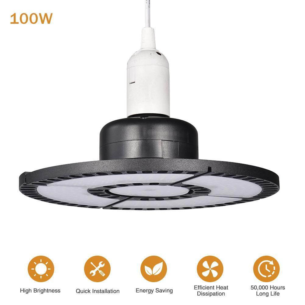 Bright Warehouse LED 100W UFO High Bay Lights Factory Shop GYM Light Lamp