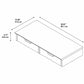 Bush Furniture Key West Desktop Organizer with Drawers in Pure White Oak