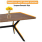 CARSTY Large Dining Table 10 Person Morden Meeting Desk Metal Frame Indoor 71"