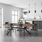 CARSTY Large Dining Table 10 Person Morden Meeting Desk Metal Frame Indoor 71"
