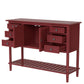 Console Table with 6 Drawers Storage Shelf Cabinet Living Room Hallway Furniture