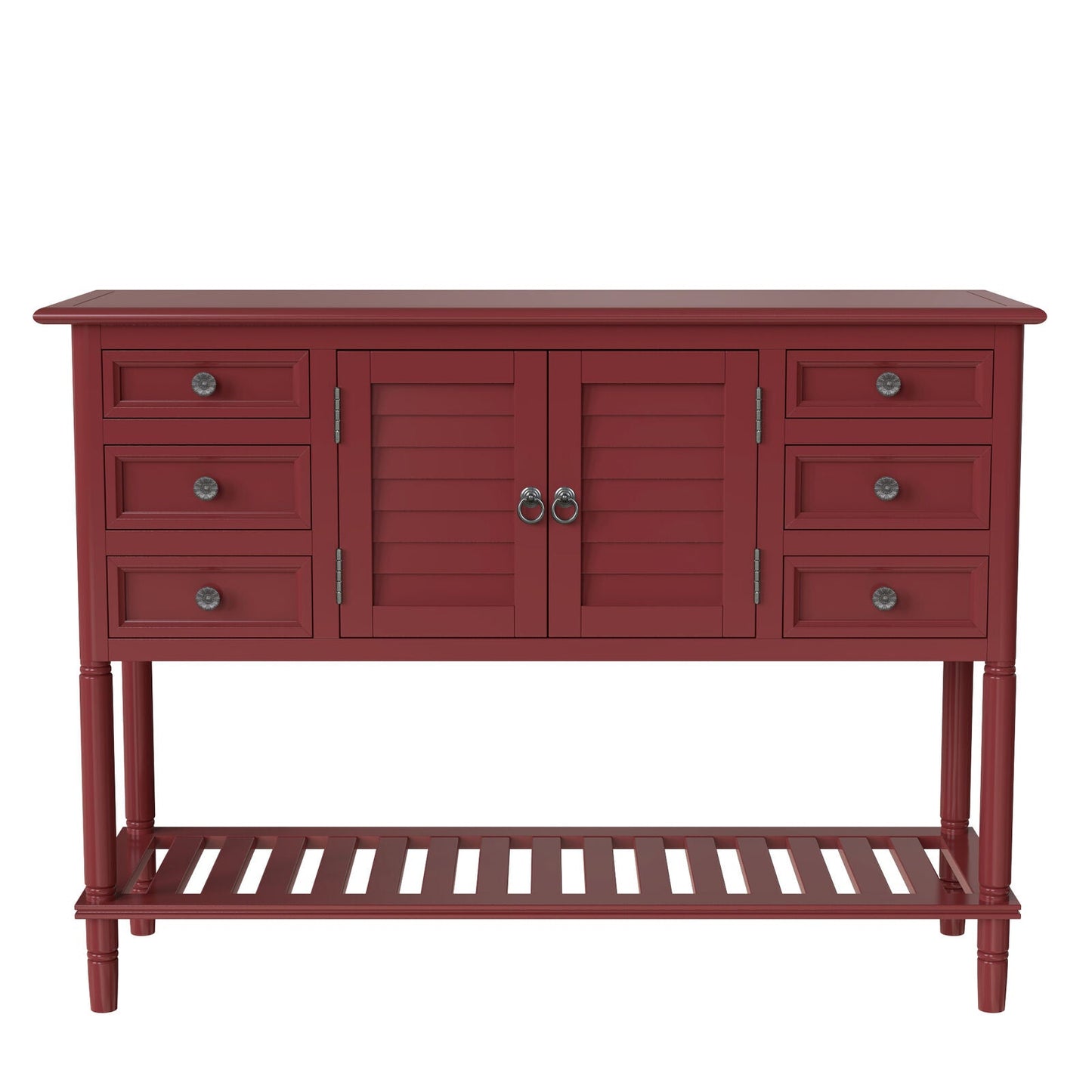 Console Table with 6 Drawers Storage Shelf Cabinet Living Room Hallway Furniture