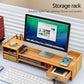Desk Organizer Home Office Wood Desktop Storage Organizer Computer Holder +Lock