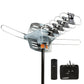 900+ Miles 4k Outdoor Amplified Digital Antenna WITH 360 Rotor HD TV UHF VHF FM