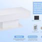 High Gloss White Coffee Table with LED Lights Accent Center Table Living Room US